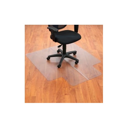 Aleco Interion Office Chair Mat for Hard Floor - 45"W x 53"L with 25" x 12" Lip - Straight Edge 130227